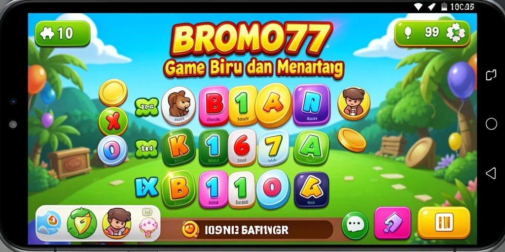 Tampilan permainan Bingo yang mengasyikkan di BROMO77.