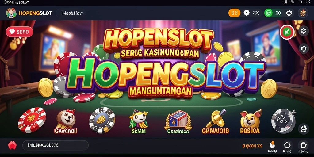 Tampilan gameplay HOPENGSLOT yang mengasyikkan dan penuh warna.