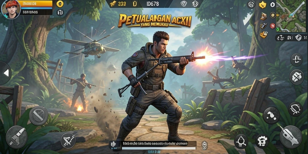 Gameplay seru ID678 dengan pertempuran aksi yang mendebarkan.