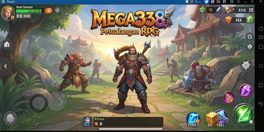 Gameplay seru MEGA338 dengan petualangan RPG yang menarik.