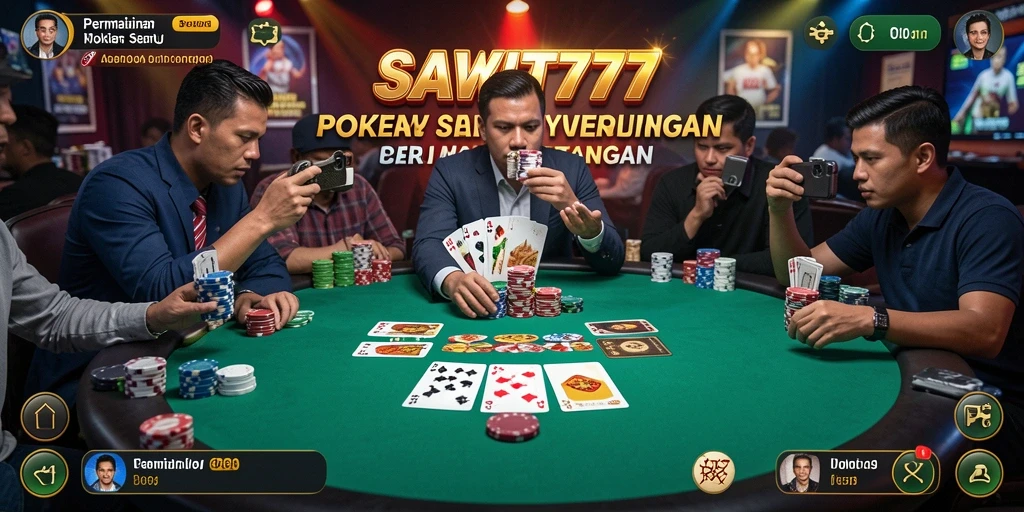 Tampilan screenshot gameplay poker yang mengasyikkan di SAWIT777.
