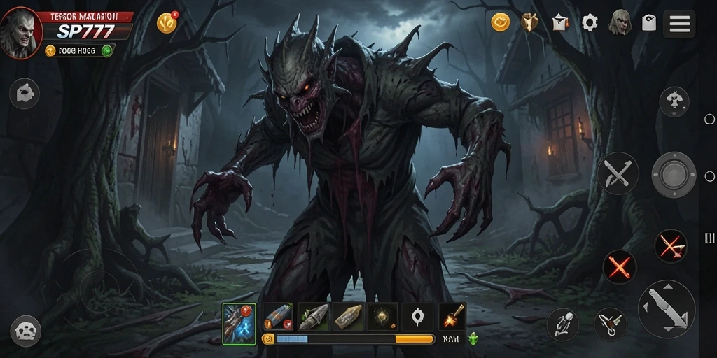 Gameplay menyeramkan dengan monster yang menghantui.