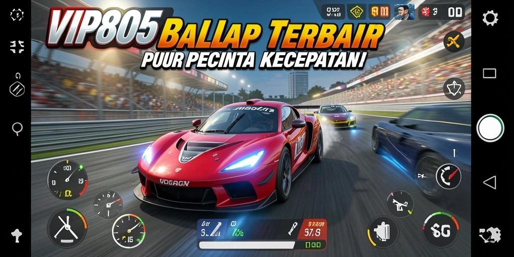 Tampilan gameplay Racing yang seru dan mendebarkan di VIP805.